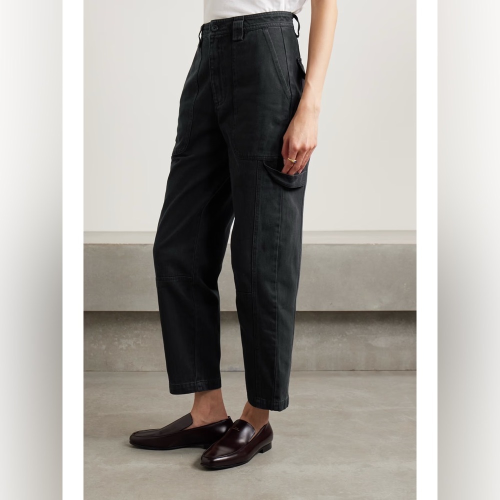 ALEX MILL Phoebe Recycled-Denim Straight-Leg Cargo Pants Black Casual Women’s 31